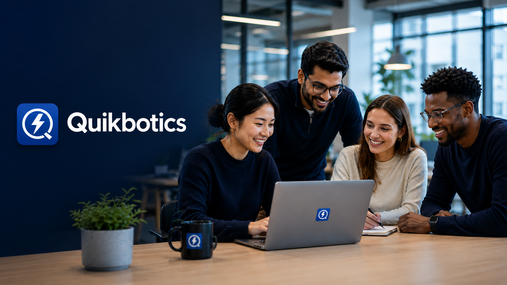 The Quikbotics team collaborating